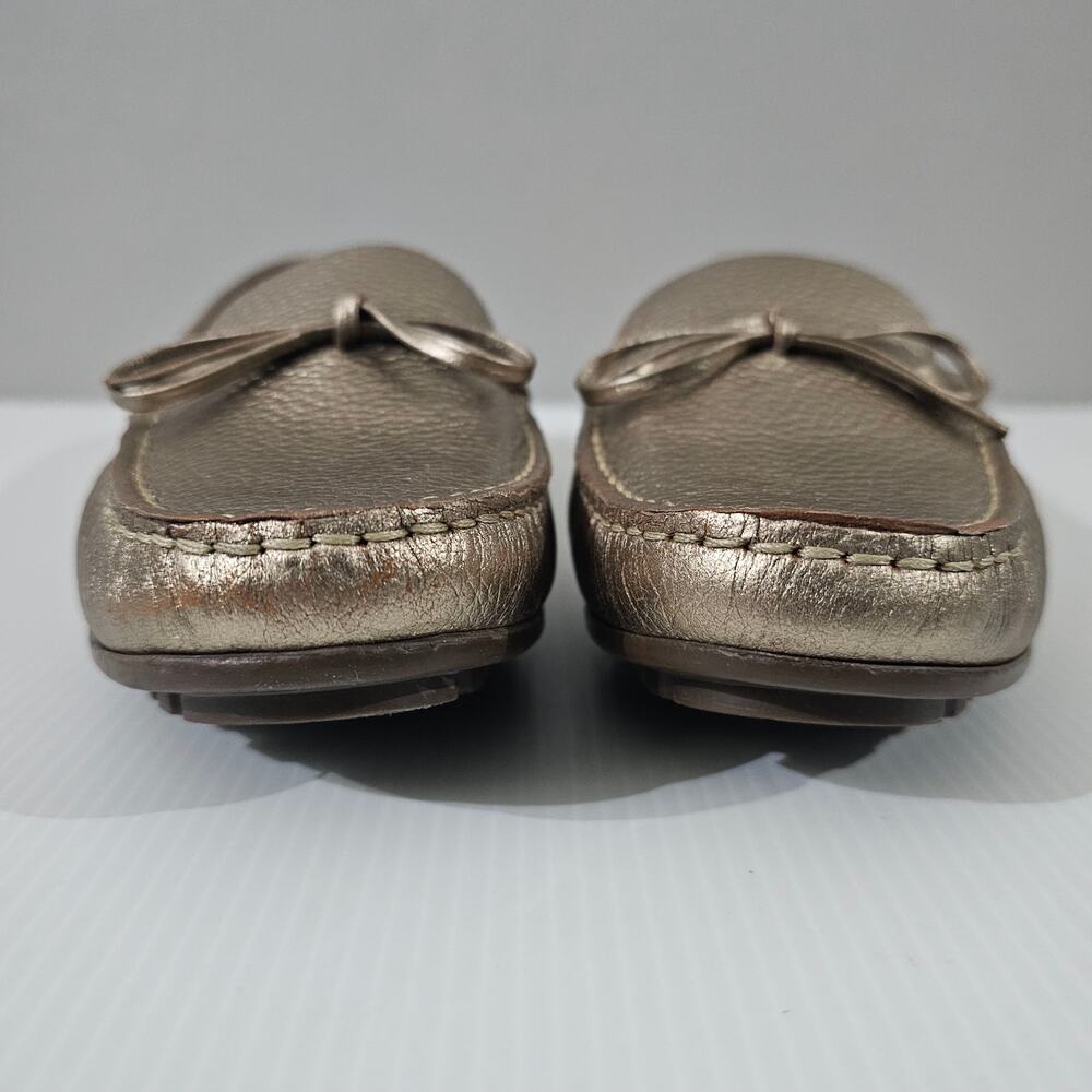 Marc Joseph Elmwood Ave Loafer Womens 11 Metallic Gold Leather Driving Moccasin - Picture 7 of 15